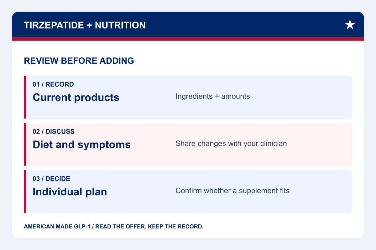 Best Vitamins to Take While on Tirzepatide